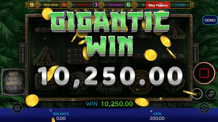 Mayan Madness - gros gain en mode bonus